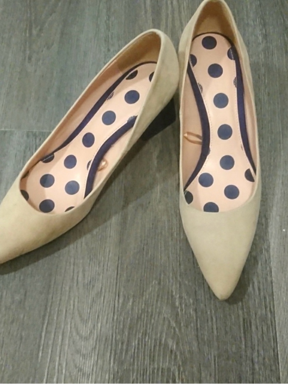 ZARA Women's Neutral Pointed Toe Flats - Beige